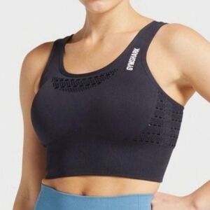 Gymshark Black Sports Bra with Cut-Out Design